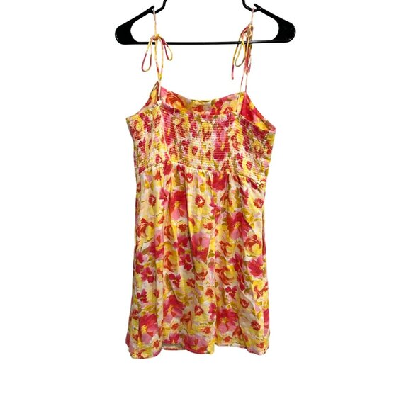 Old Navy Floral Print Sleeveless Sundress Adjustable Straps Smocked Back Size M - Picture 2 of 9
